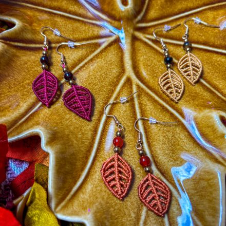 Autumn leaf earrings