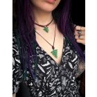 Fern Leaf Necklace with Moss Agate
