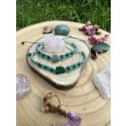 Aventurine Bracelet - Light Green with Silver Beads