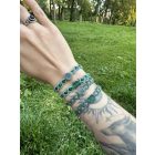 Aventurine Bracelet - Light Green with Silver Beads