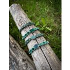Aventurine Bracelet - Light Green with Silver Beads