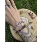 Rose Quartz Donut Bracelet - Brown