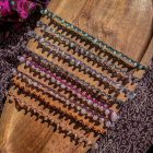 Anklets with gemstone beads