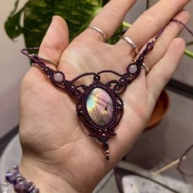 Inanna talisman with rainbow labradorite