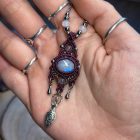 Moonstone Talisman with Goddess Ornament