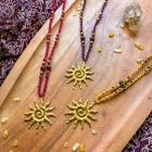 Sun Spiral talismans with Garnet 