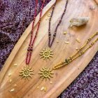 Sun Spiral talismans with Garnet 