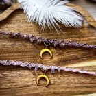 Delicate chokers with moon motif