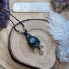 Moonstone Talisman with Spiral Ornament