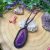 Portal talisman with agate slice and aura amethyst