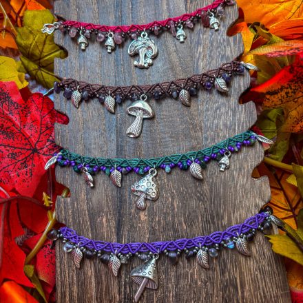 Mushroom choker necklaces
