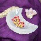 Selenite Moon Bowl - Large (14cm)