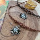 The Sun - choker with Sunstone beads