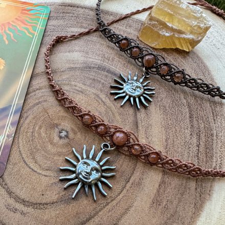 The Sun - choker with Sunstone beads
