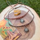 The Sun - choker with Sunstone beads
